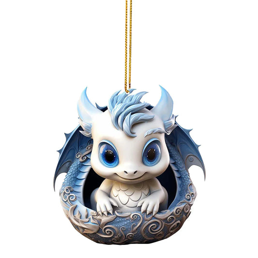Christmas Tree Dragon Baby Pendant