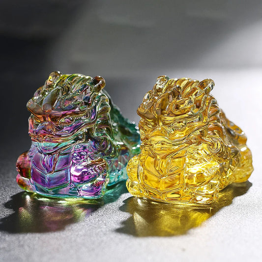 Crystal Dragon Figurine Miniature – Feng Shui Chinese Zodiac Collectible & Home Decor