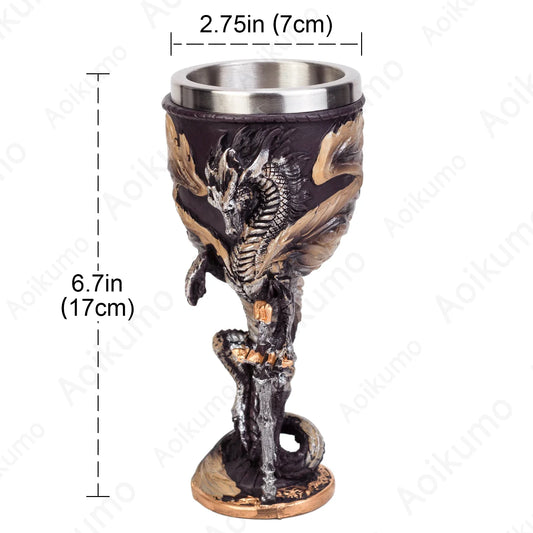 Creative Medieval Dragon Resin Goblet