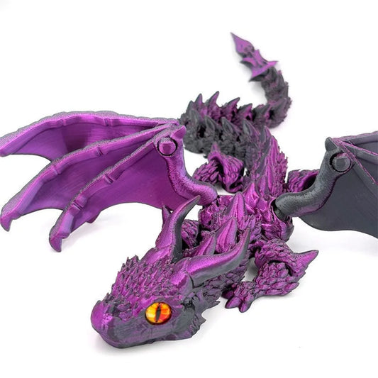 3D Printed Winged Carriage Dragon Figurine