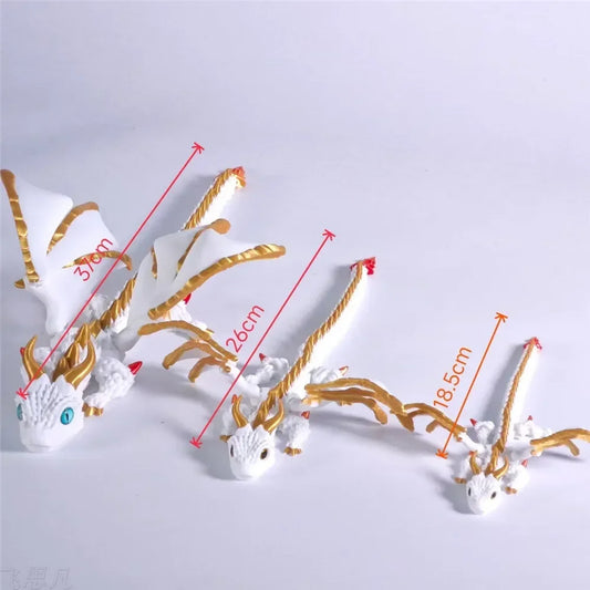 3D Printed Flying Dragon Figures – High-Quality Multi-Jointed Movable Models for Home & Desk Decor