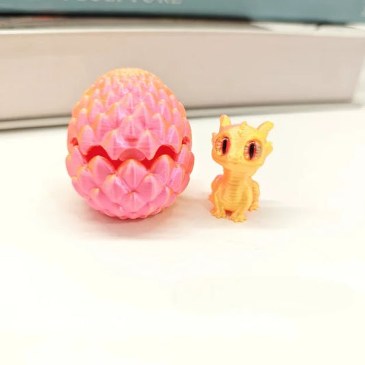 3D Printed Dragon & Egg Set