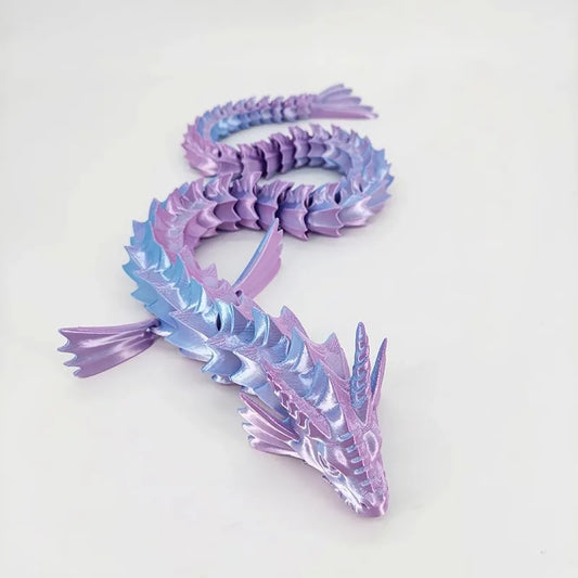 Printed 3D Gem Dragon Crystal Fidget Toy – Rotatable Articulated Dragon, Ideal Gift for Kids with ADHD