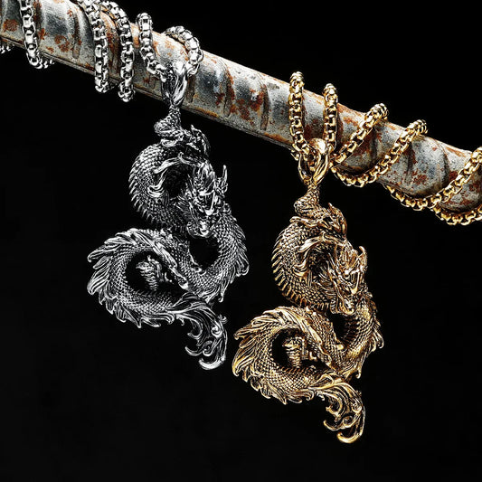 Natural Hetian Jasper Dragon Pendant