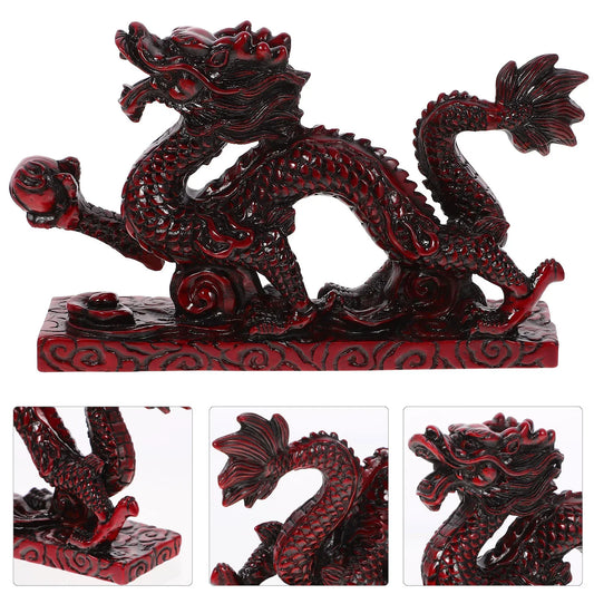 6 Inch Resin Dragon Chinese Zodiac Decoration – Small Desktop Figurine & Miniature Ornament