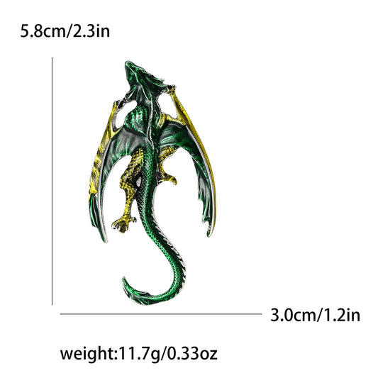 Enamel Dragon Pins for Women