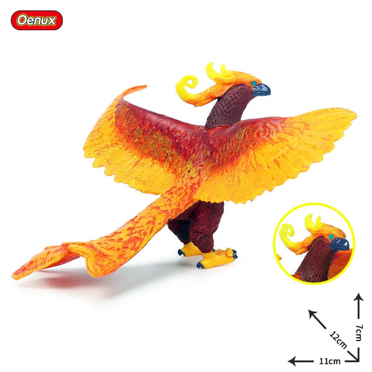 Oenux New Flying Magic Dragon & Phoenix Figures – Chinese Mythical Creature & Dinosaur Toy Set for Kids