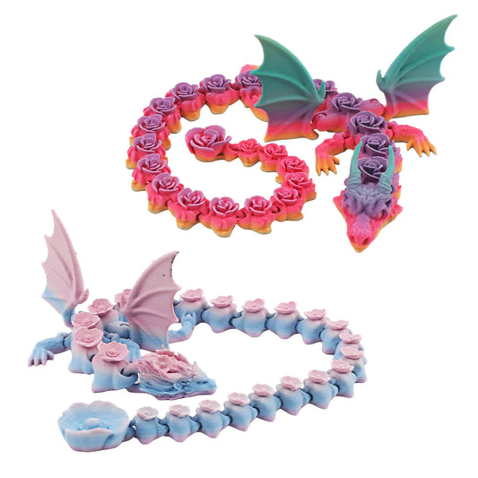 Handmade 3D Printed Rainbow Wings Dragon