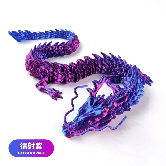 3D Printed Magic Dragon Fidget Toy – Movable Joint, Rotatable Articulated Desktop Ornament