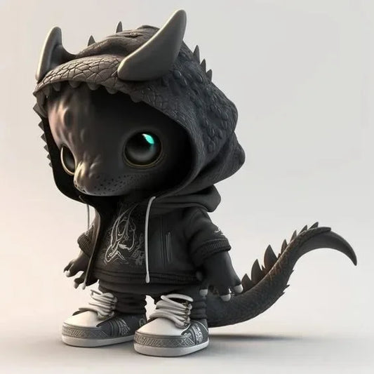 Cool Baby Dragon Resin Statue