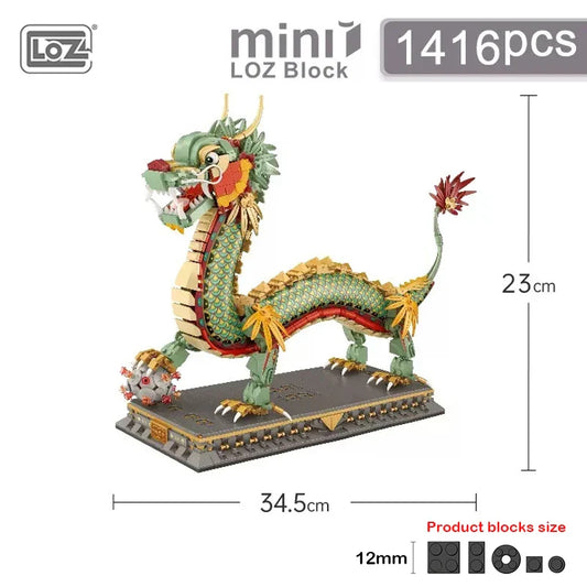 LOZ 1416pcs Chinese Dragon Model
