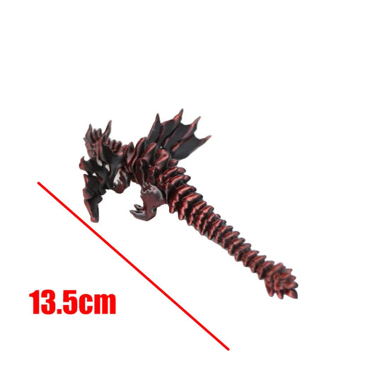 3D Printing Flying Dragon Joint Movable Model – Chinese Loong Creative Collection, Aquarium & Home Gothic Decoration
