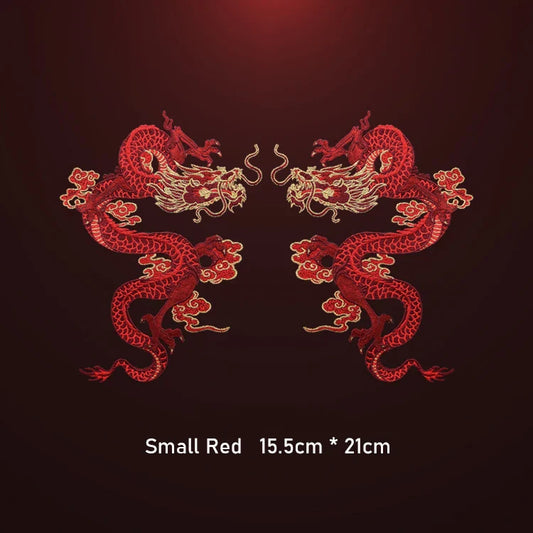 AHYONNIEX High-Quality Large Dragon Patches – DIY Embroidered Sew-On Fabric Stickers for Clothes