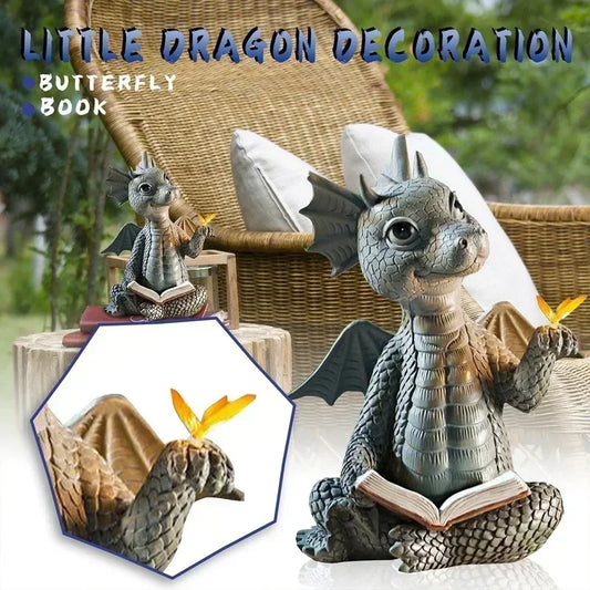 Dragon-Shaped Resin Giant Lawn Sculpture – Gothic Fantasy Dragon Statue for Garden &amp; Courtyard Decoration