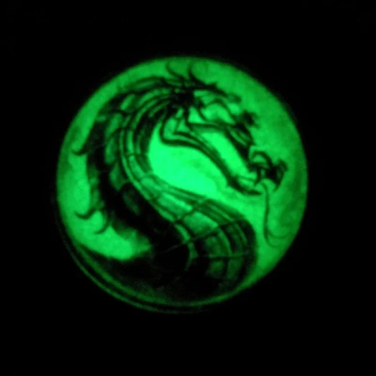 2019 Fashion Mortal Kombat Dragon Necklace – Glow-in-the-Dark Glass Dome Pendant