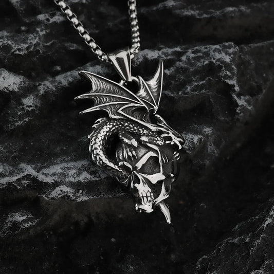 Vintage Flame Dragon Necklace