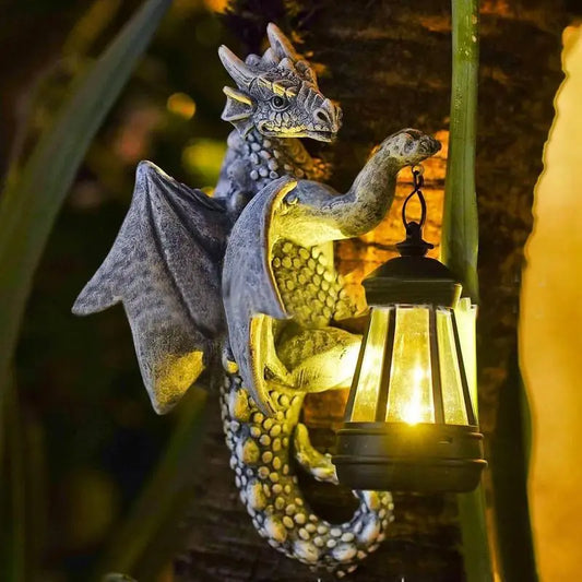 Dragon Solar Lantern – Solar-Powered Dragon Sculpture with Light for Garden, Patio & Garage Décor