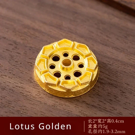 1Pc Metal Gold Dragon Incense Stick Burner – Mini Sandalwood Censer for Home & Office Decor