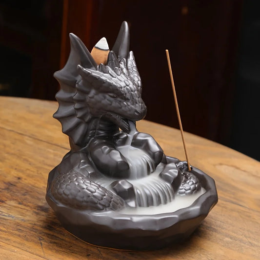 Reflow Incense Burner – Creative Dragon Design Home Decoration & Aroma Remover | Nizi Thread Incense Holder | Christmas Gift