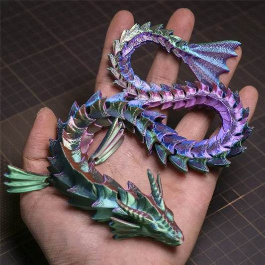 35cm 3D Printed Dragon – Antistress Full-Body Jointed Toy & Desktop Ornament