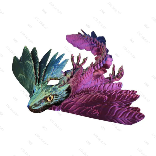 3D Printed Realistic Dragon with Wings