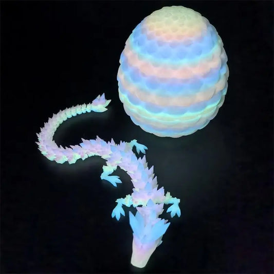 1/2PCS 3D Printed Dragon Egg with Full Articulated Dragon – Movable Desktop Ornament & Kid Toy