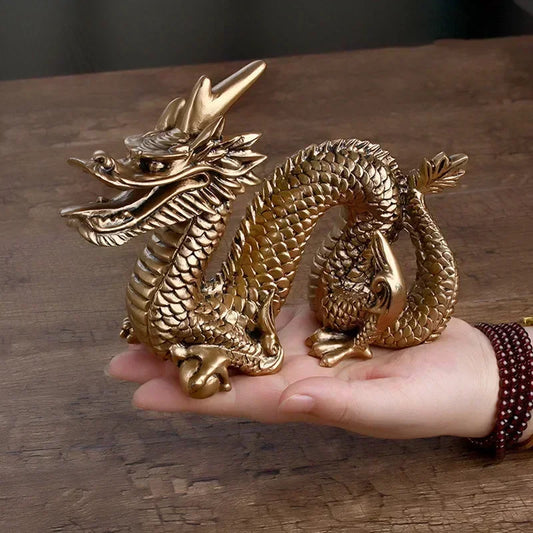 Chinese Zodiac Dragon Resin Ornament – Lucky Feng Shui Living Room Decoration & Birthday Gift