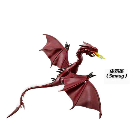 Magic Medieval Series Flying Red Flame Dragon – DIY Building Blocks with Soft Wings | Xmas Gift for Boys