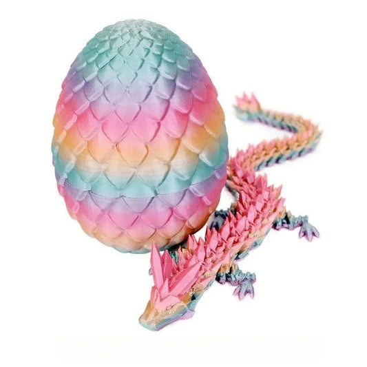 1/2PCS 3D Printed Dragon Egg with Full Articulated Dragon – Movable Desktop Toy &amp; Collectible Ornament