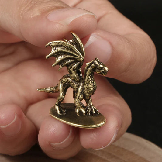 Solid Brass Pterosaur Dragon Statue