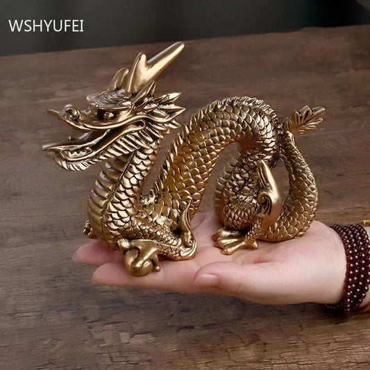 Chinese Zodiac Dragon Resin Ornament – Lucky Feng Shui Living Room Decoration & Birthday Gift