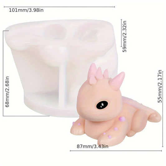 Cutie Dinosaur & Baby Sleep Shape Candle Moulds – Animal & Dragon Silicone Resin Moulds for Crafts