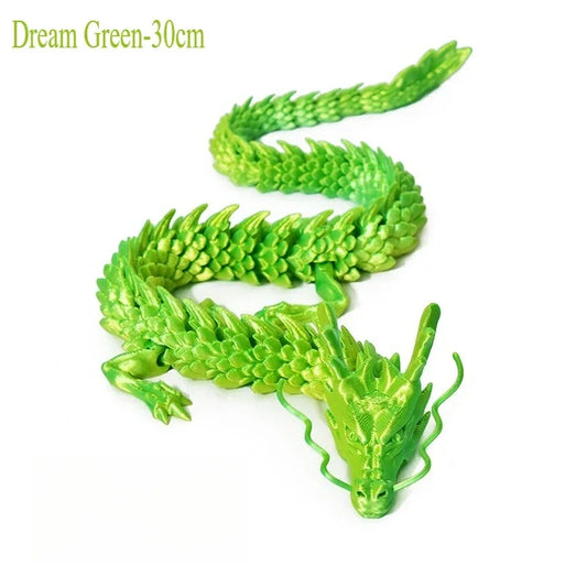 1PC Exquisite 3D Printed Chinese Dragon Ornament – Flexible Joints for Customizable Poses | Unique Anime-Inspired Collectible