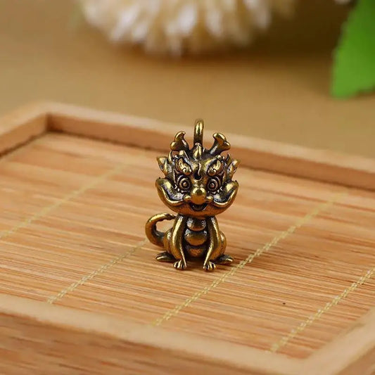Vintage Brass Pixiu Statue