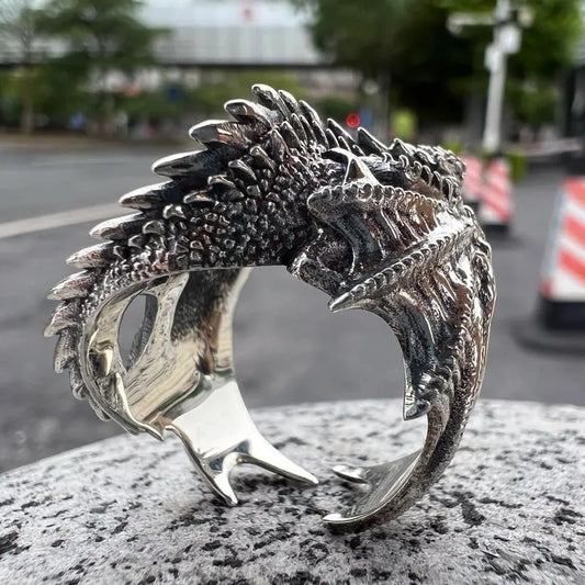 Gothic Punk Dragon Wing Rings – Adjustable Vintage Jewelry for Men & Women