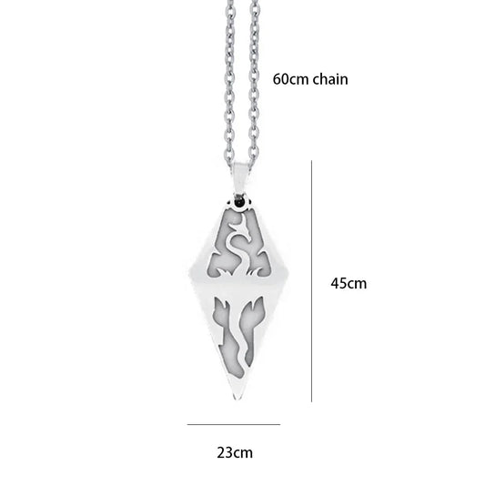 Glowing Luminous Dragon Pendant Necklace – Stainless Steel Glow-in-the-Dark Collar for Halloween & Gifts