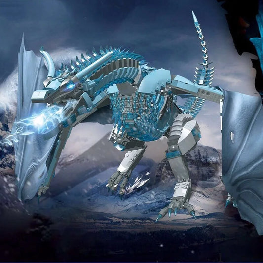 1889PCS Dragon Smaug Building Blocks – Fire-Breathing Dragon Animal Model Toy