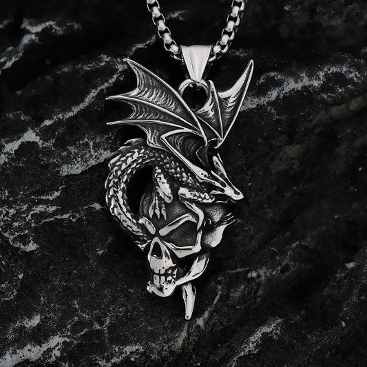 Vintage Flame Dragon Necklace