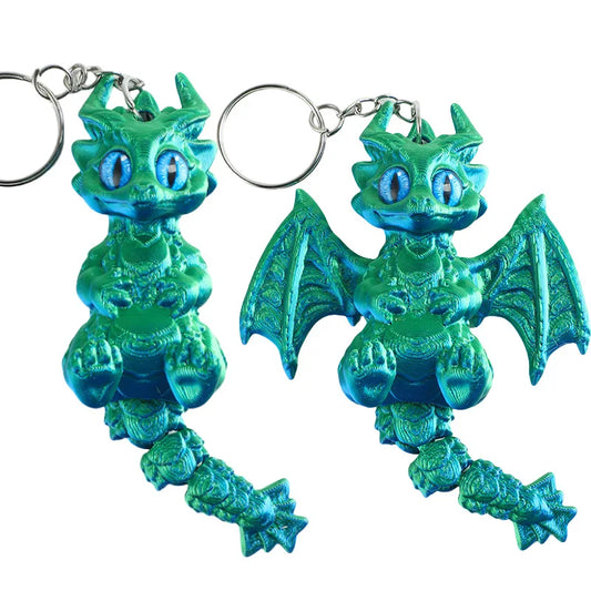3D Printed Articulated Demon Dragon – Fidget Toy & Desktop Ornament Figurine