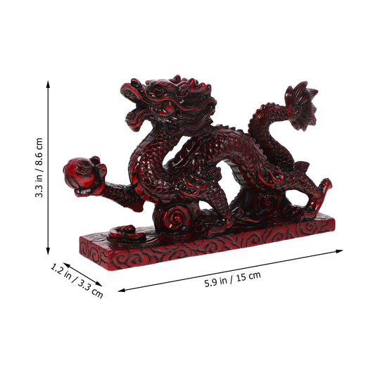 6 Inch Resin Dragon Chinese Zodiac Decoration – Small Desktop Figurine & Miniature Ornament