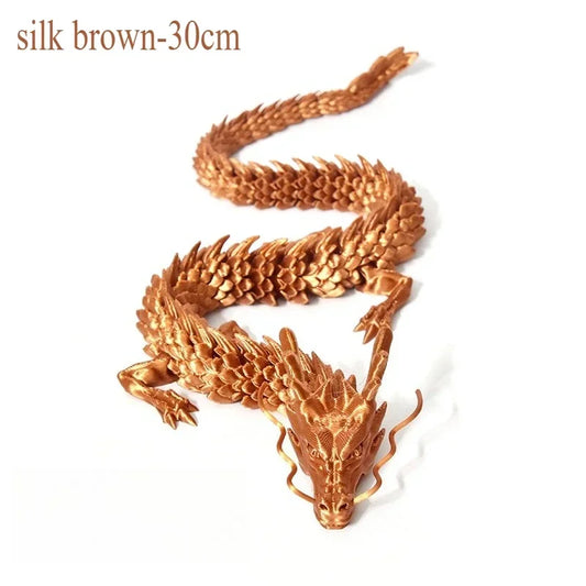 1PC Exquisite 3D Printed Chinese Dragon Ornament – Flexible Joints for Customizable Poses | Unique Anime-Inspired Collectible