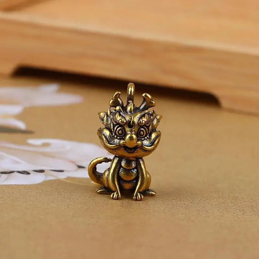 Vintage Brass Pixiu Statue