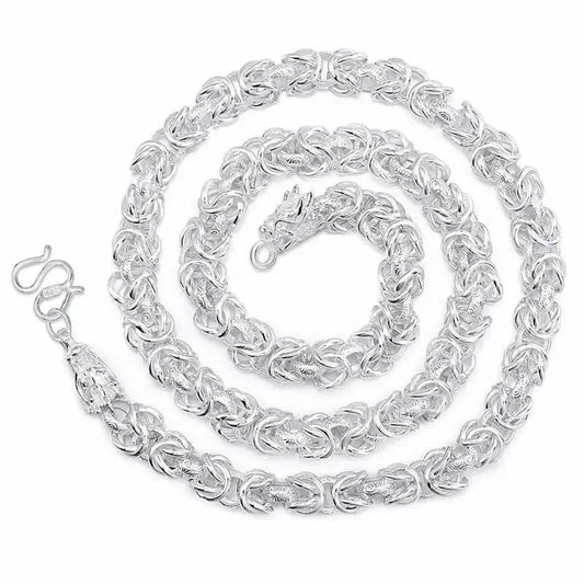 Solid 925 Sterling Silver Necklace for Men