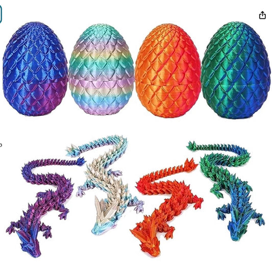 4PCS 3D Printed Dragon Egg Fidget Toys