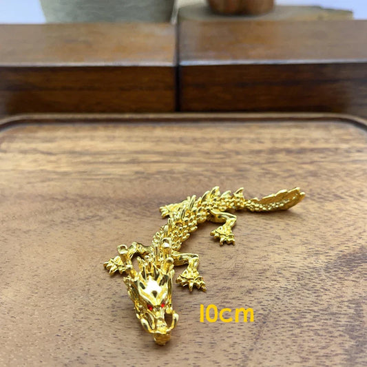 3D Alloy Dragon Model – Rotatable Dragon Tabletop Statue & Creative Kids’ Toy Gift