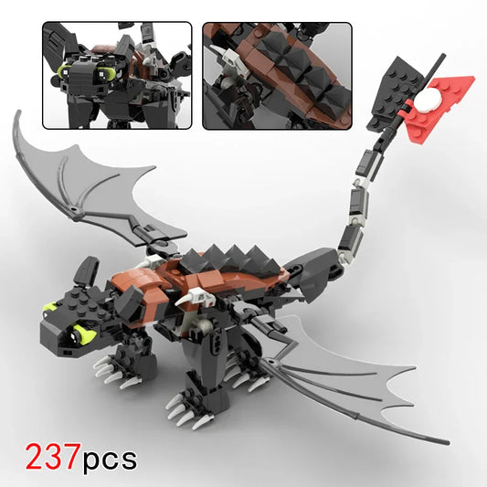 MOC Movie Train Dragon Figure