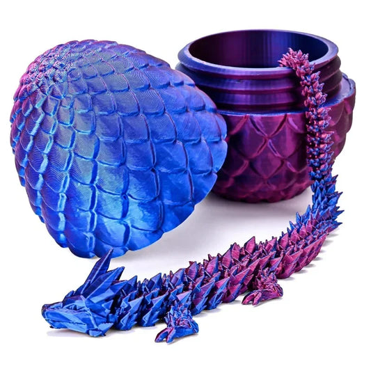 1/2PCS 3D Printed Dragon Egg with Full Articulated Dragon – Movable Desktop Toy &amp; Collectible Ornament