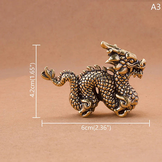 Antique Brass Dragon Statue