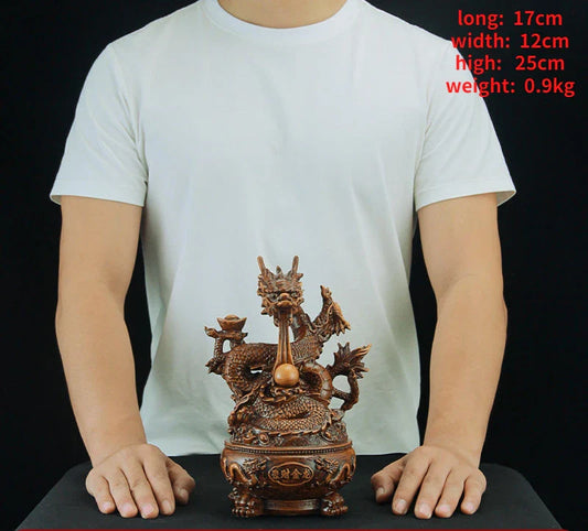 Gathering Wealth Dragon – Inviting Wealth Office Desktop Decoration & Opening Sculpture