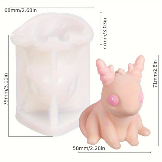 Cutie Dinosaur & Baby Sleep Shape Candle Moulds – Animal & Dragon Silicone Resin Moulds for Crafts